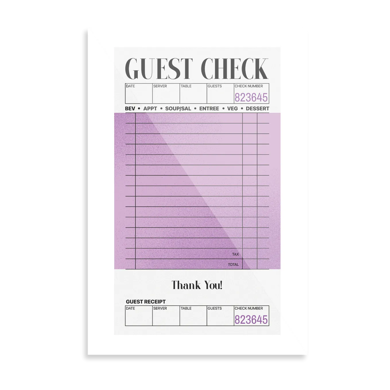 Guest Check #1