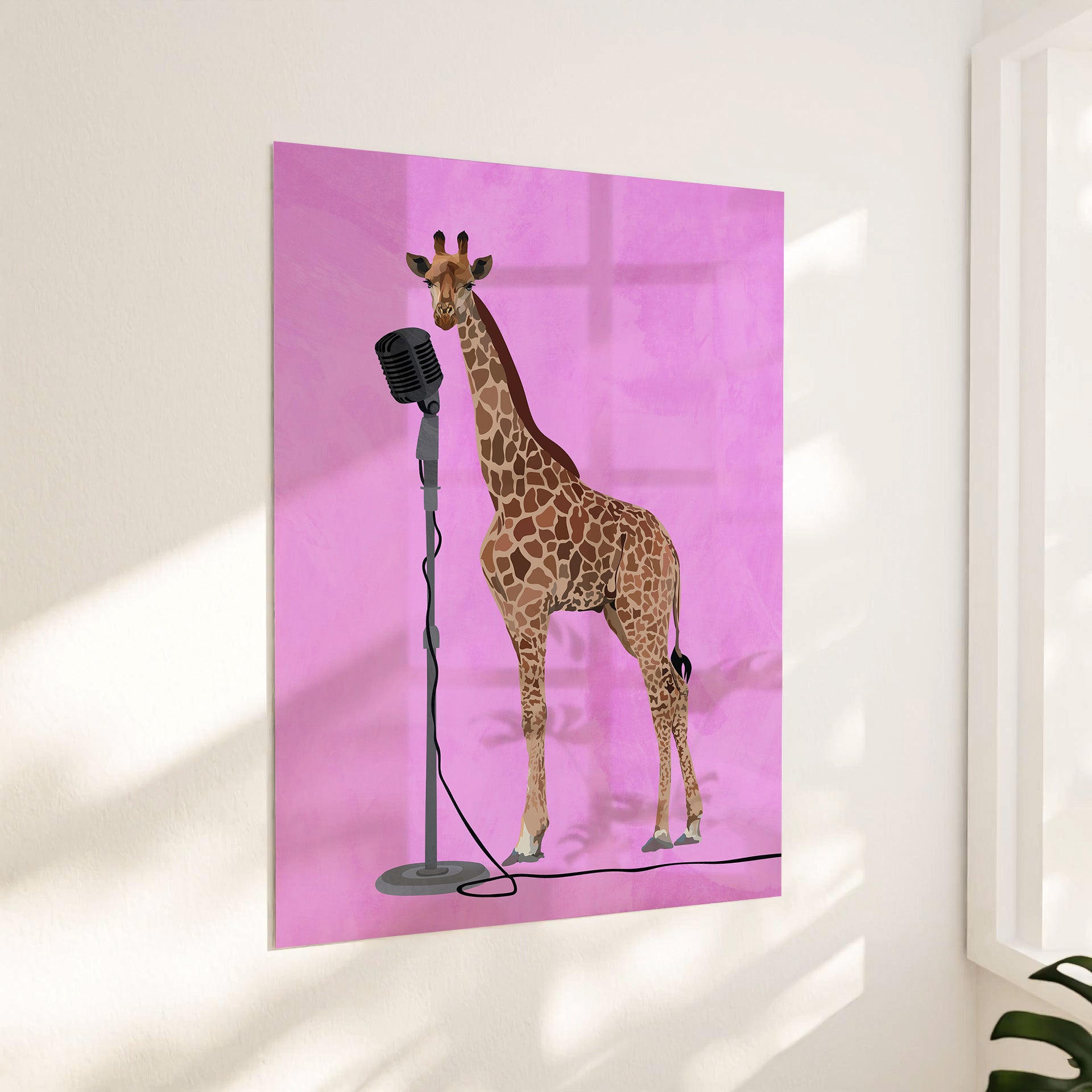 Giraffe on stage
