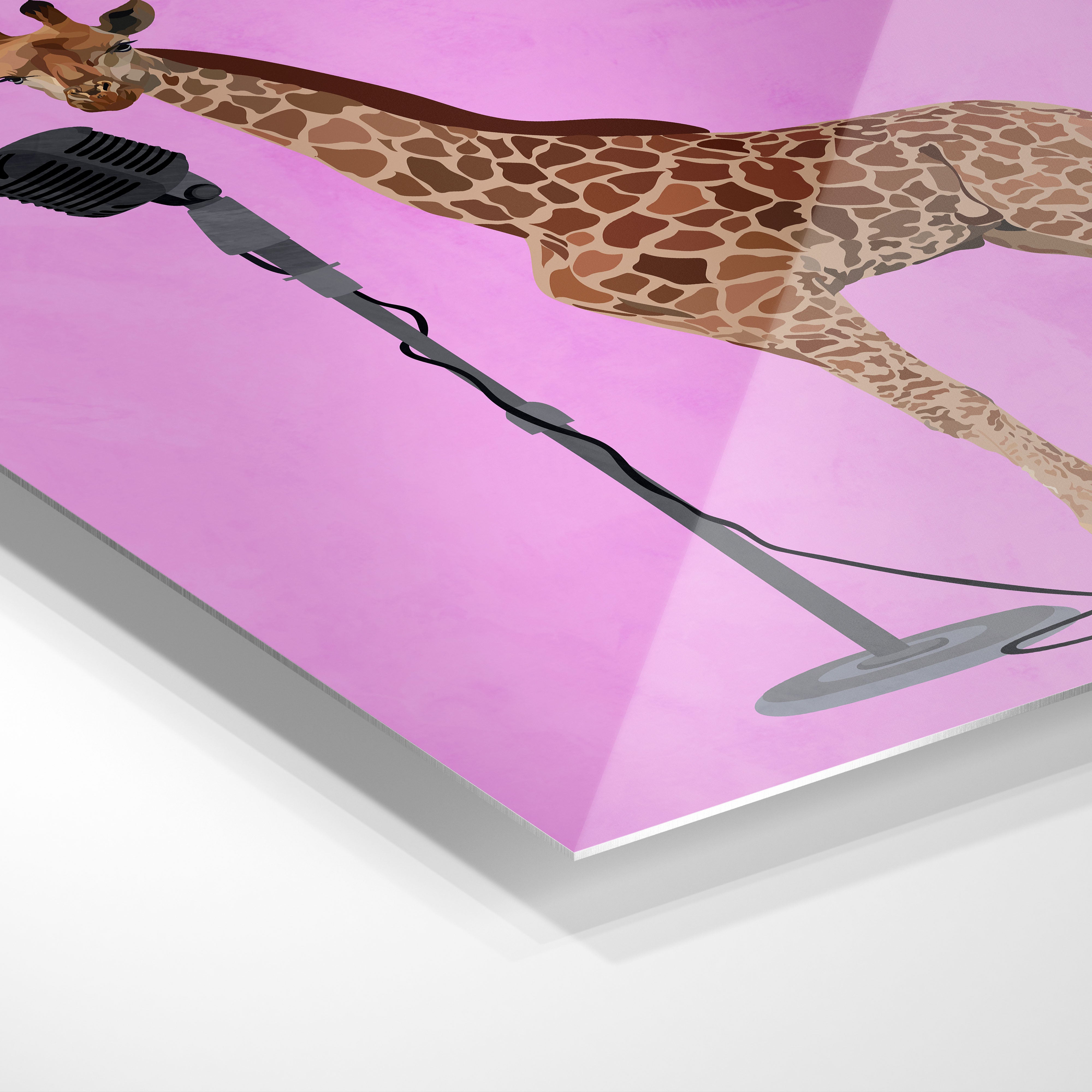 Giraffe on stage