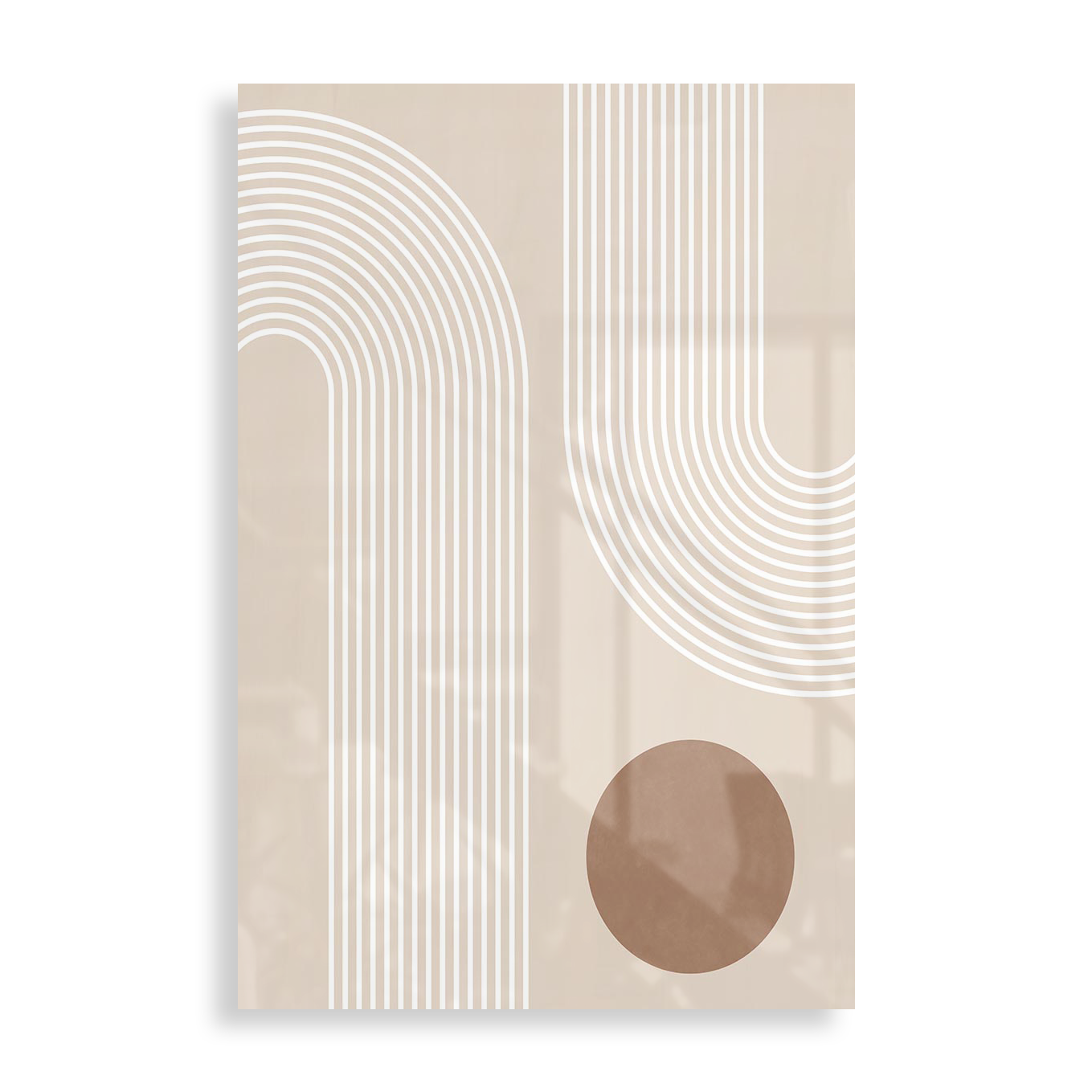 Beige cirkelmønster