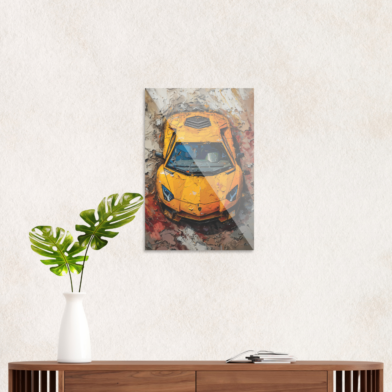 Gul Lamborghini i mudder