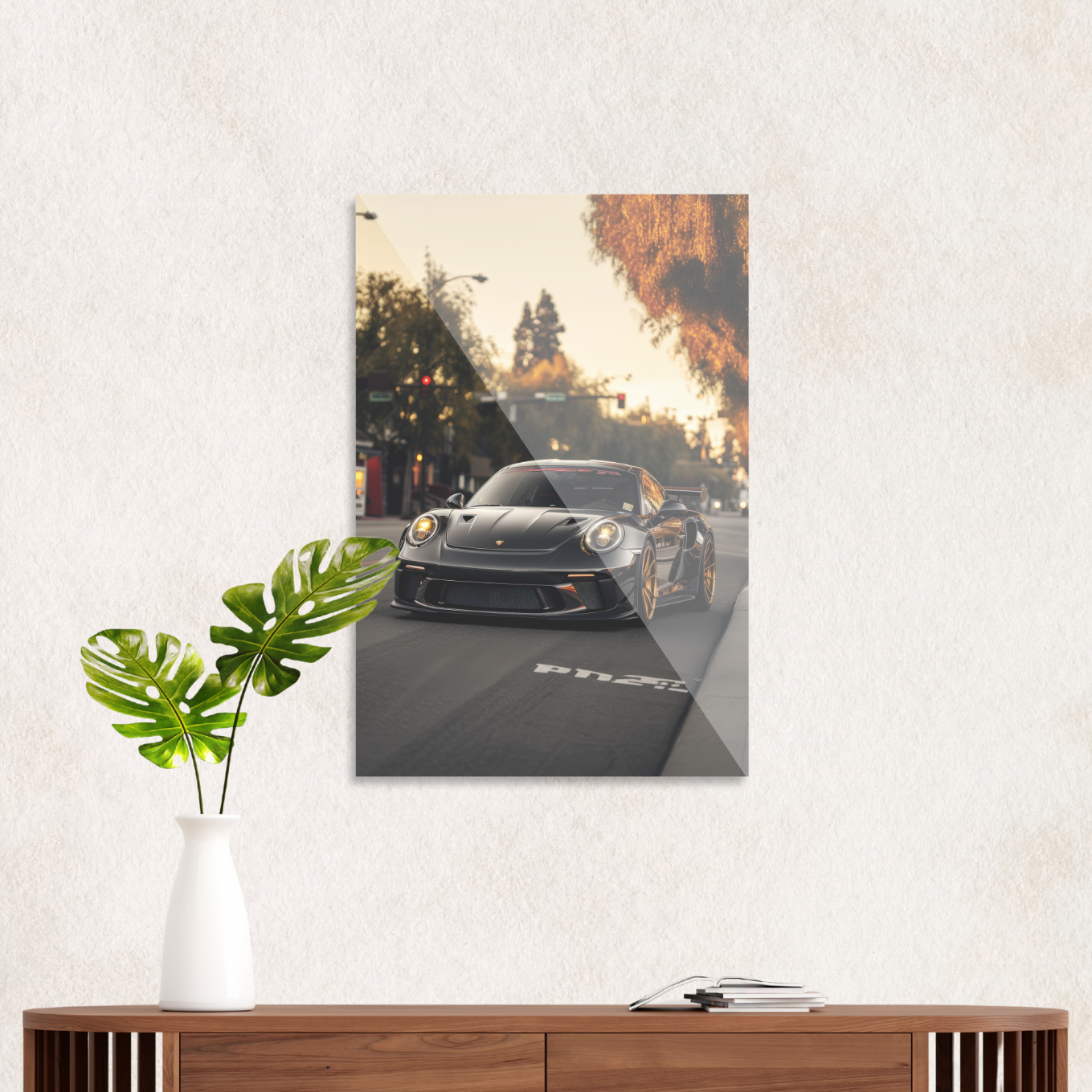 Sort Porsche GT3 i byen