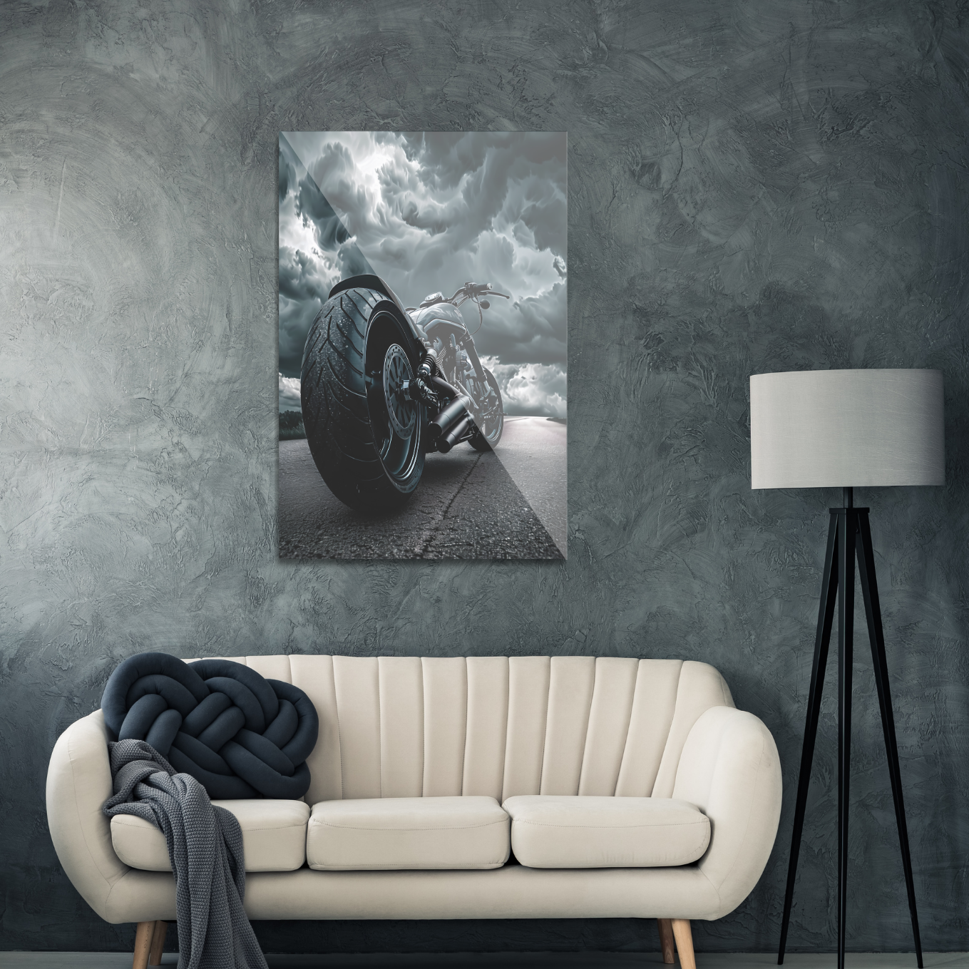 Motorcykel i skyvejr