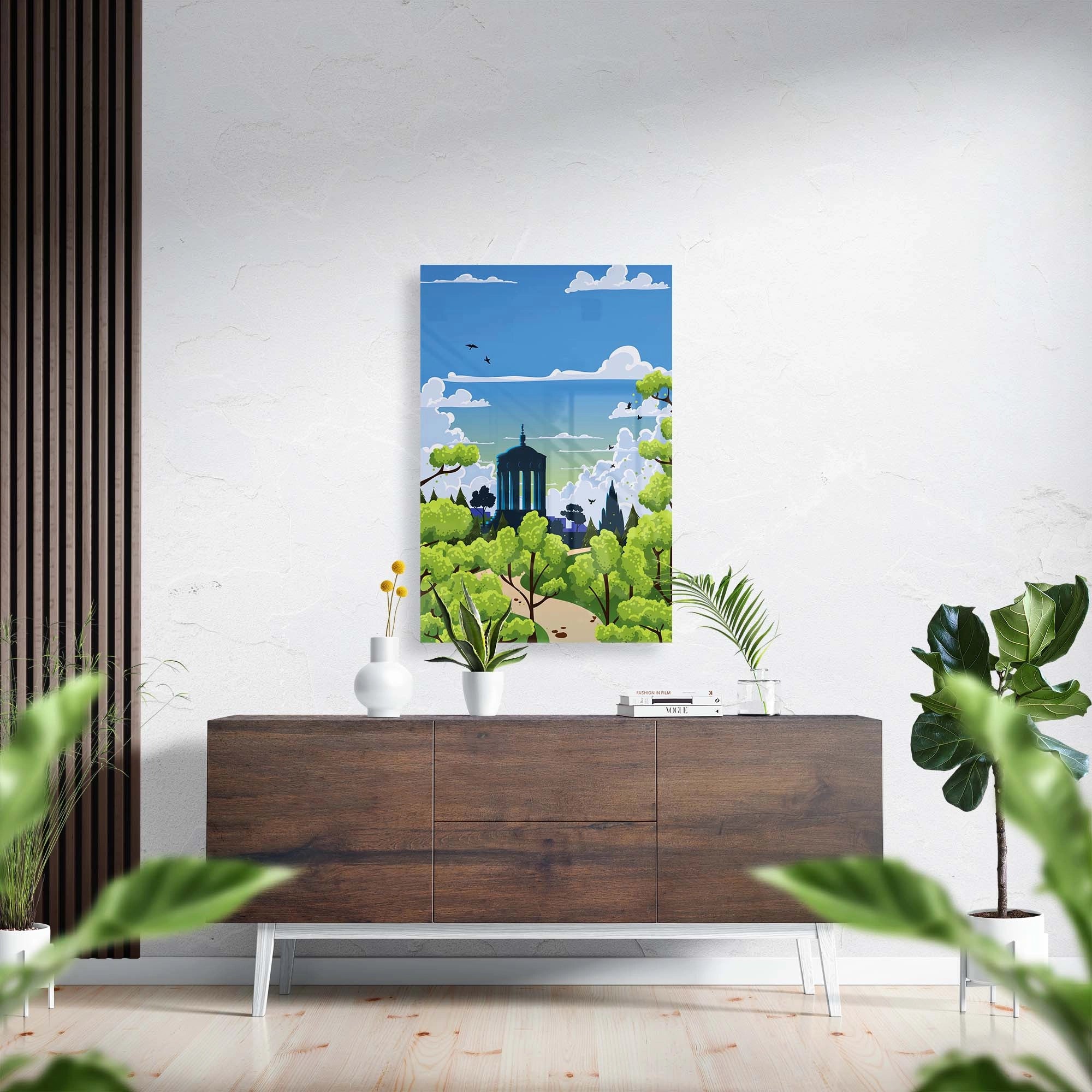 Serene temple view