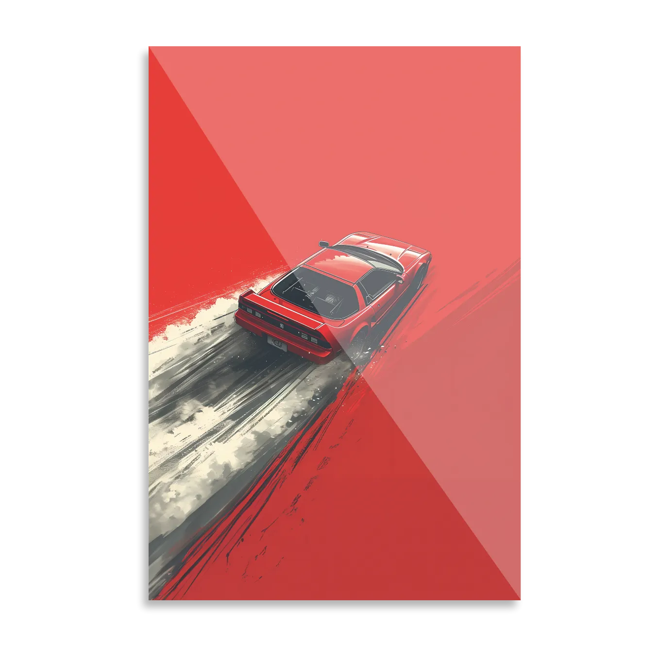 Rød bil drifting