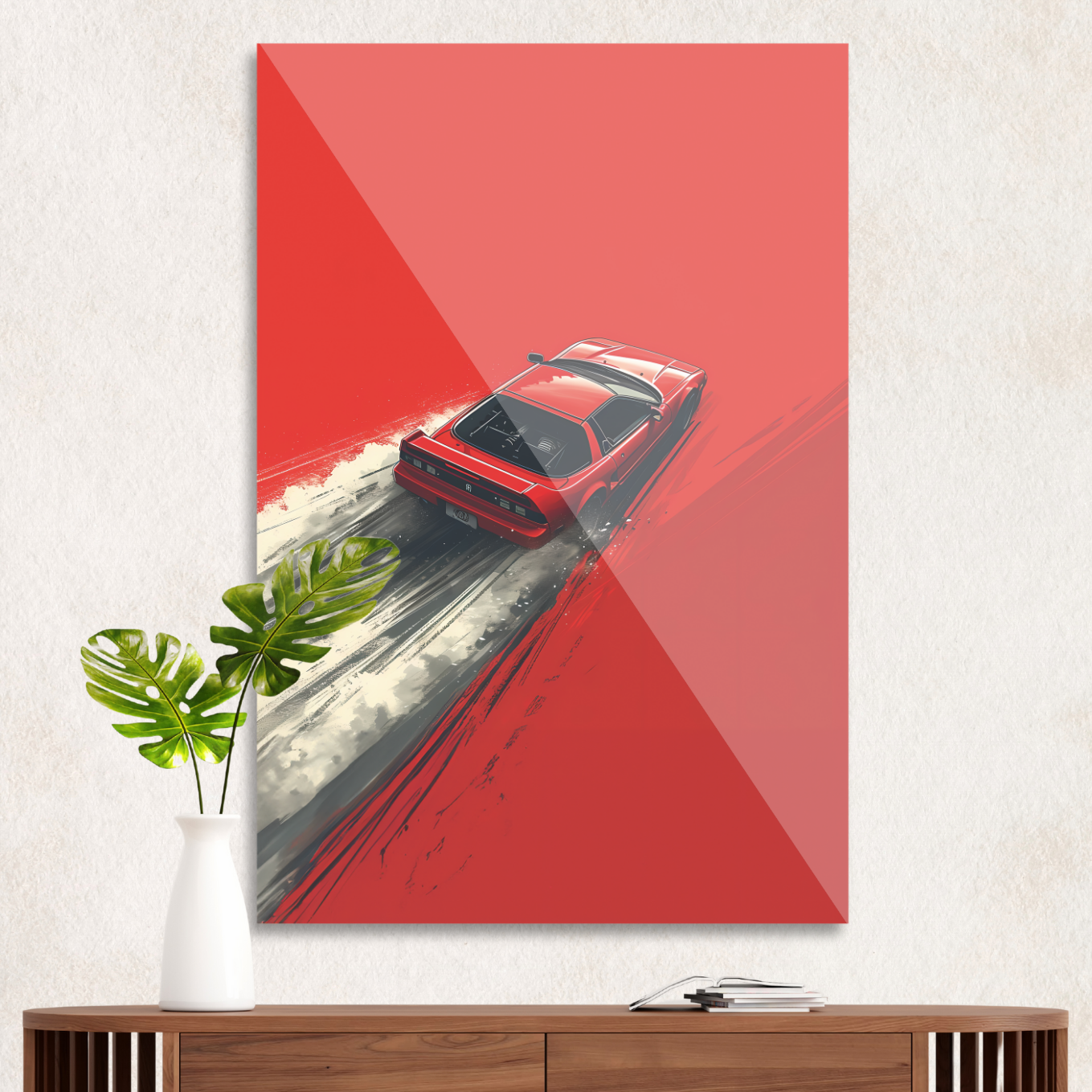 Rød bil drifting