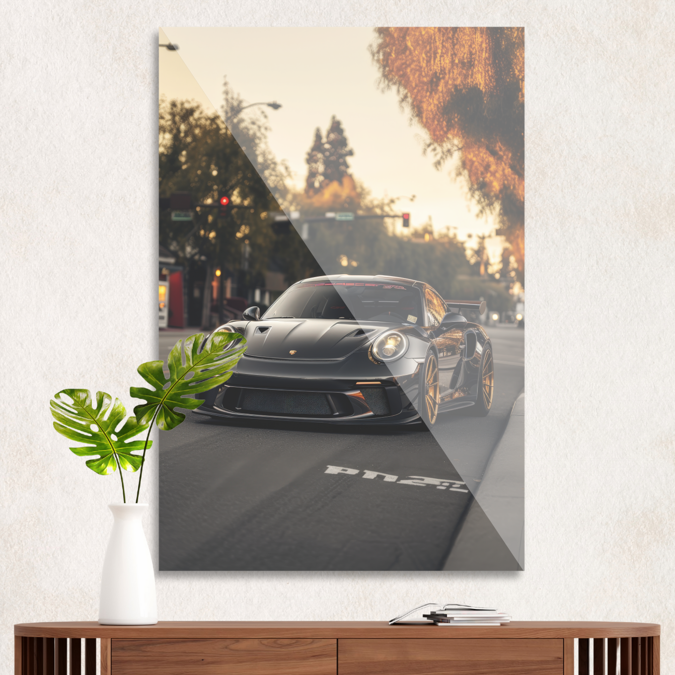 Sort Porsche GT3 i byen