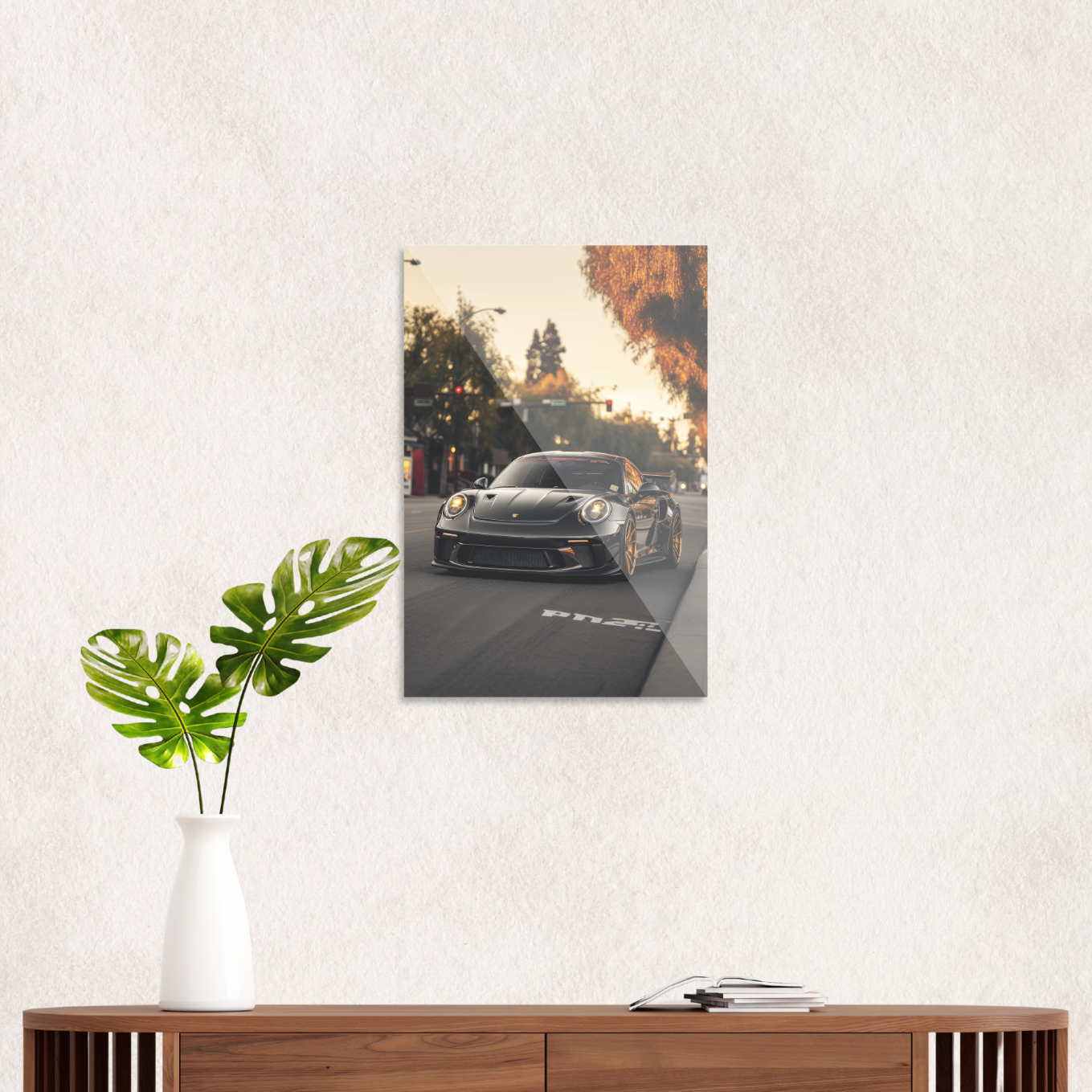 Sort Porsche GT3 i byen