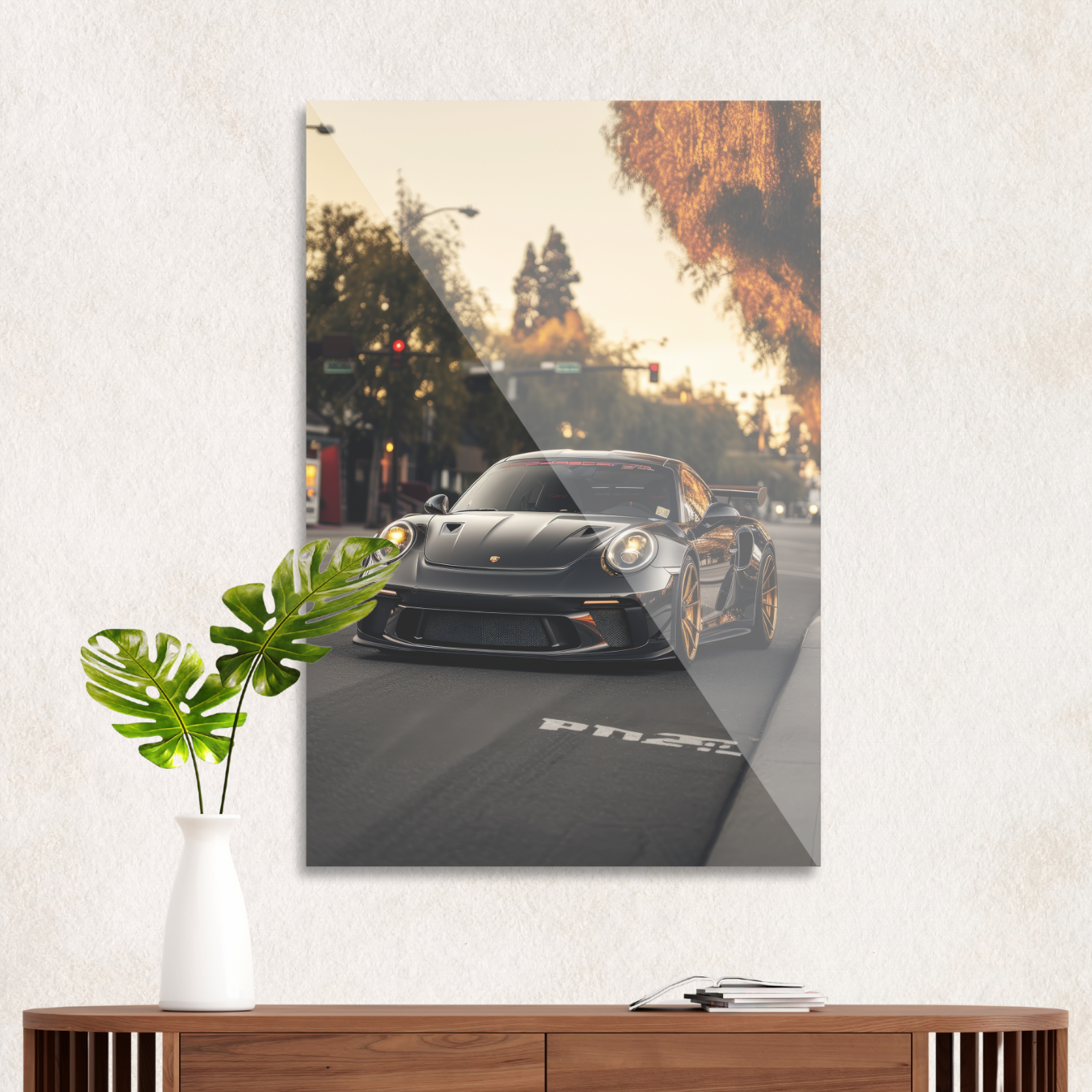 Sort Porsche GT3 i byen