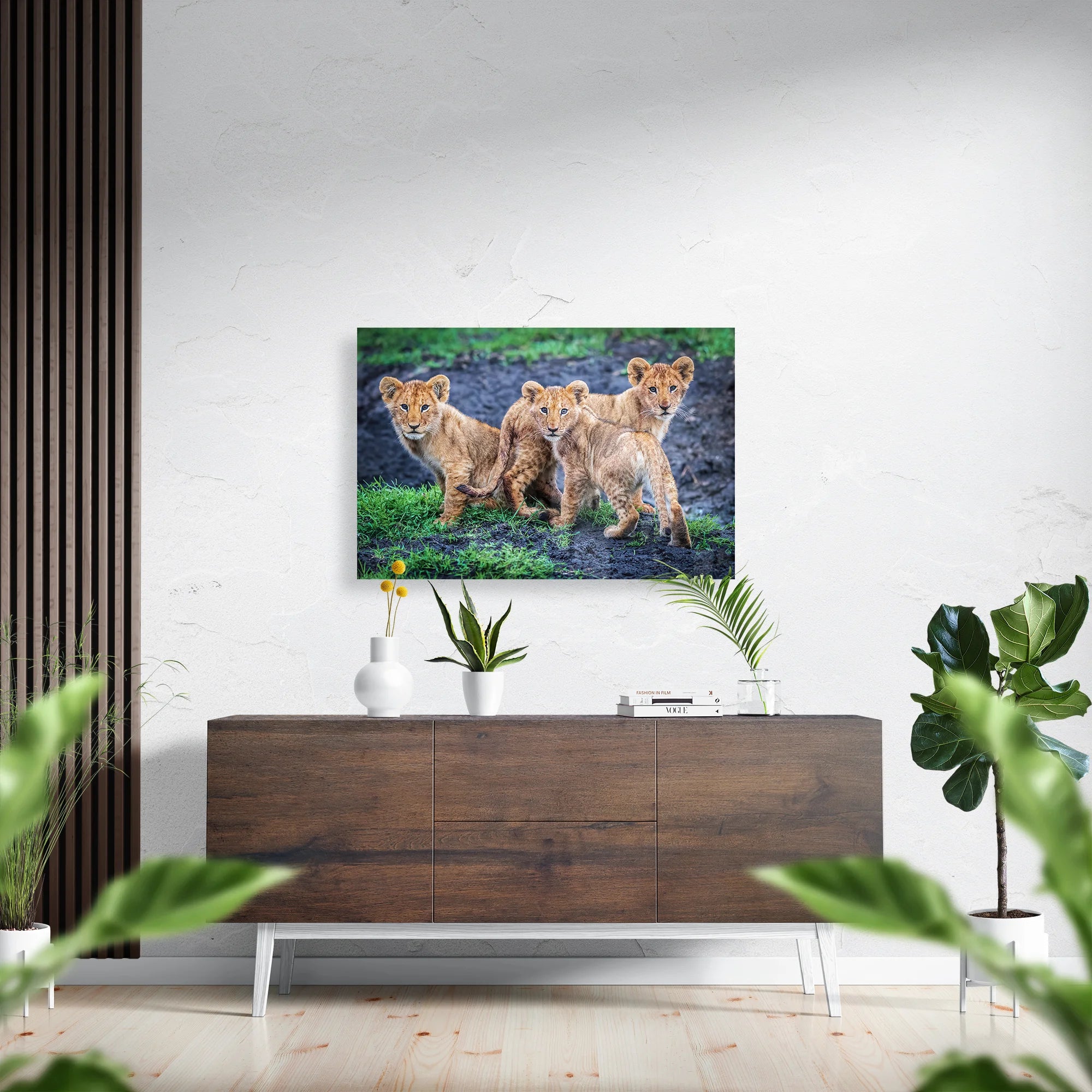 Lion cubs waiting