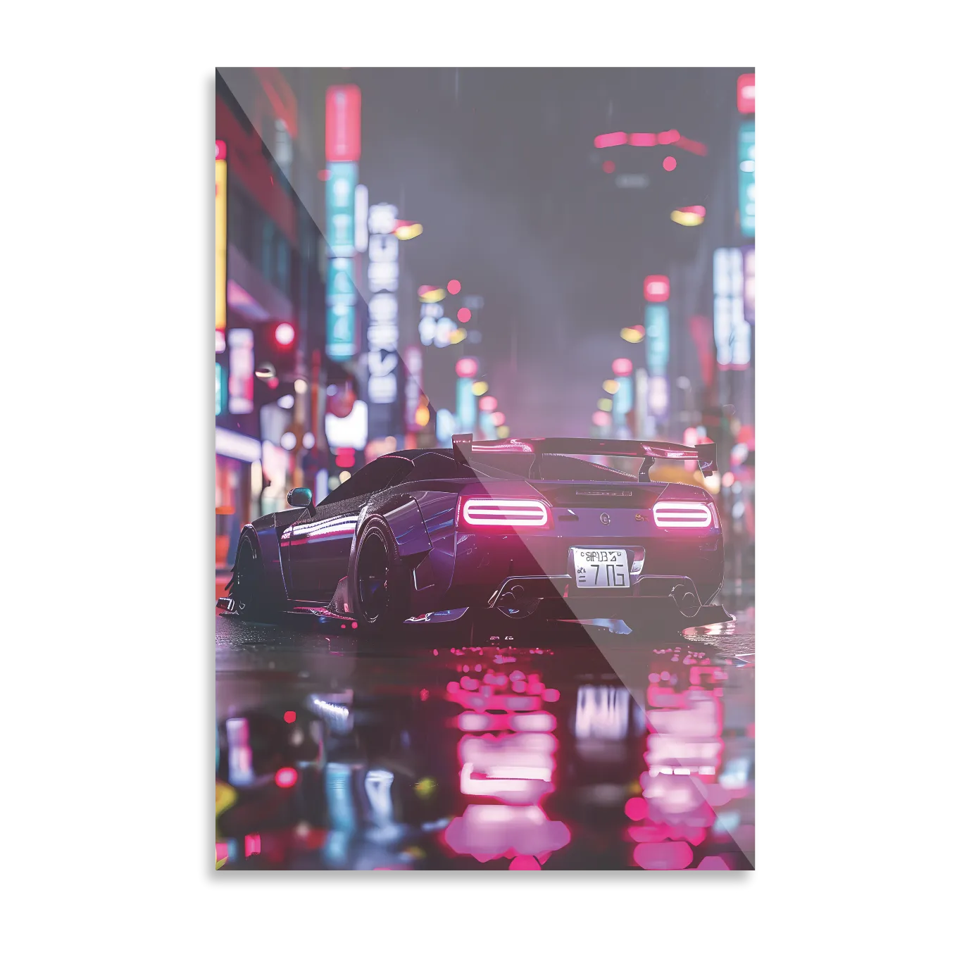 Bil i japansk by