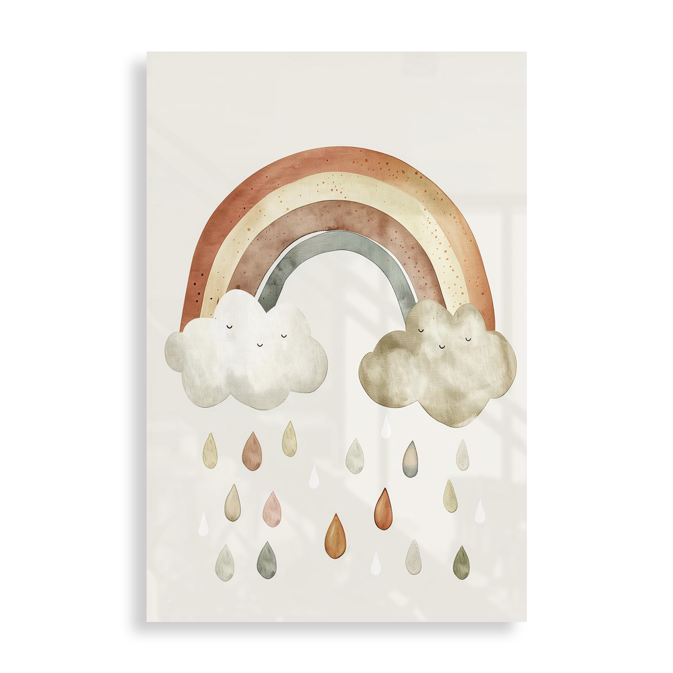 Regnbue i regnvejr 30x45 cm