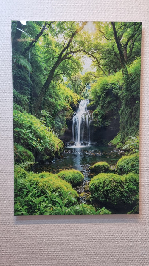 Smukt vandfald i skoven