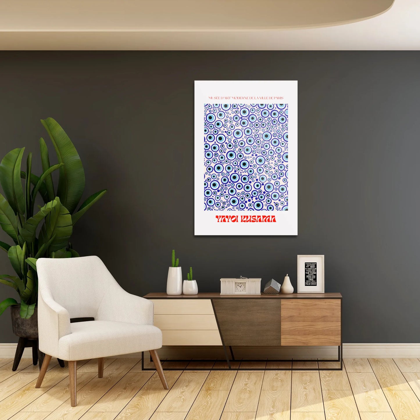 Yayoi Kusama blue circles