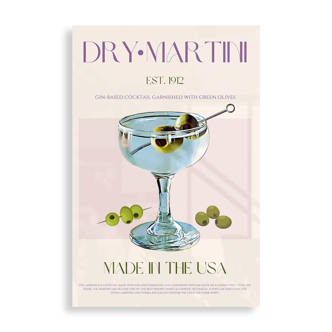 Dry Martini Cocktail Est. 1912