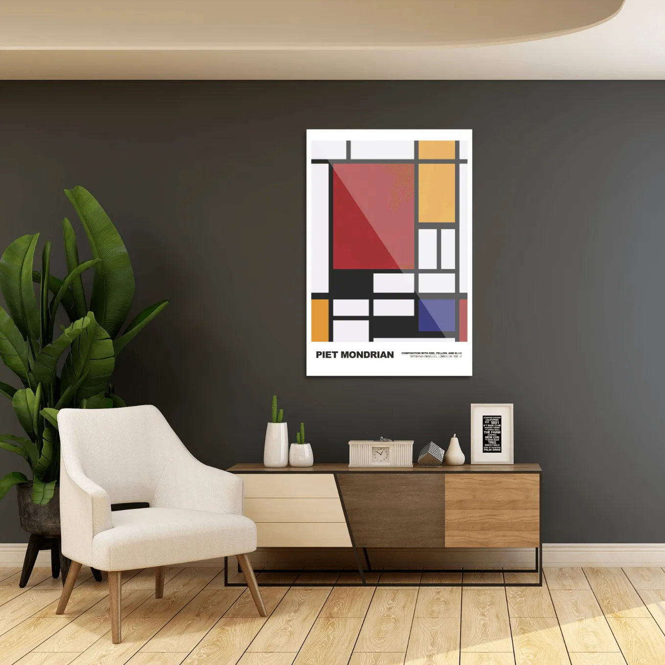 Piet Mondrian Composition with red, blue, and yellow #2