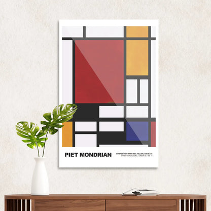 Piet Mondrian Composition with red, blue, and yellow 