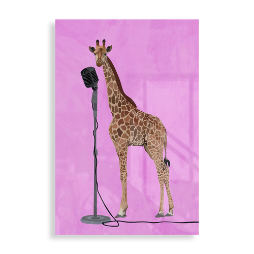 Giraffe on stage