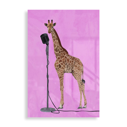 Giraffe on stage