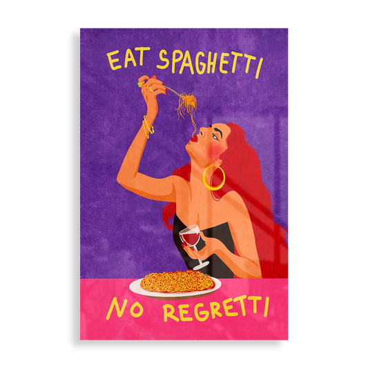 Eat spaghetti, no regretti