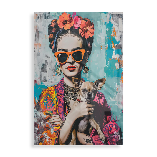 Frida Kahlo med chihuahua