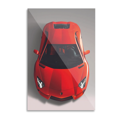 Rød Lamborghini Aventador