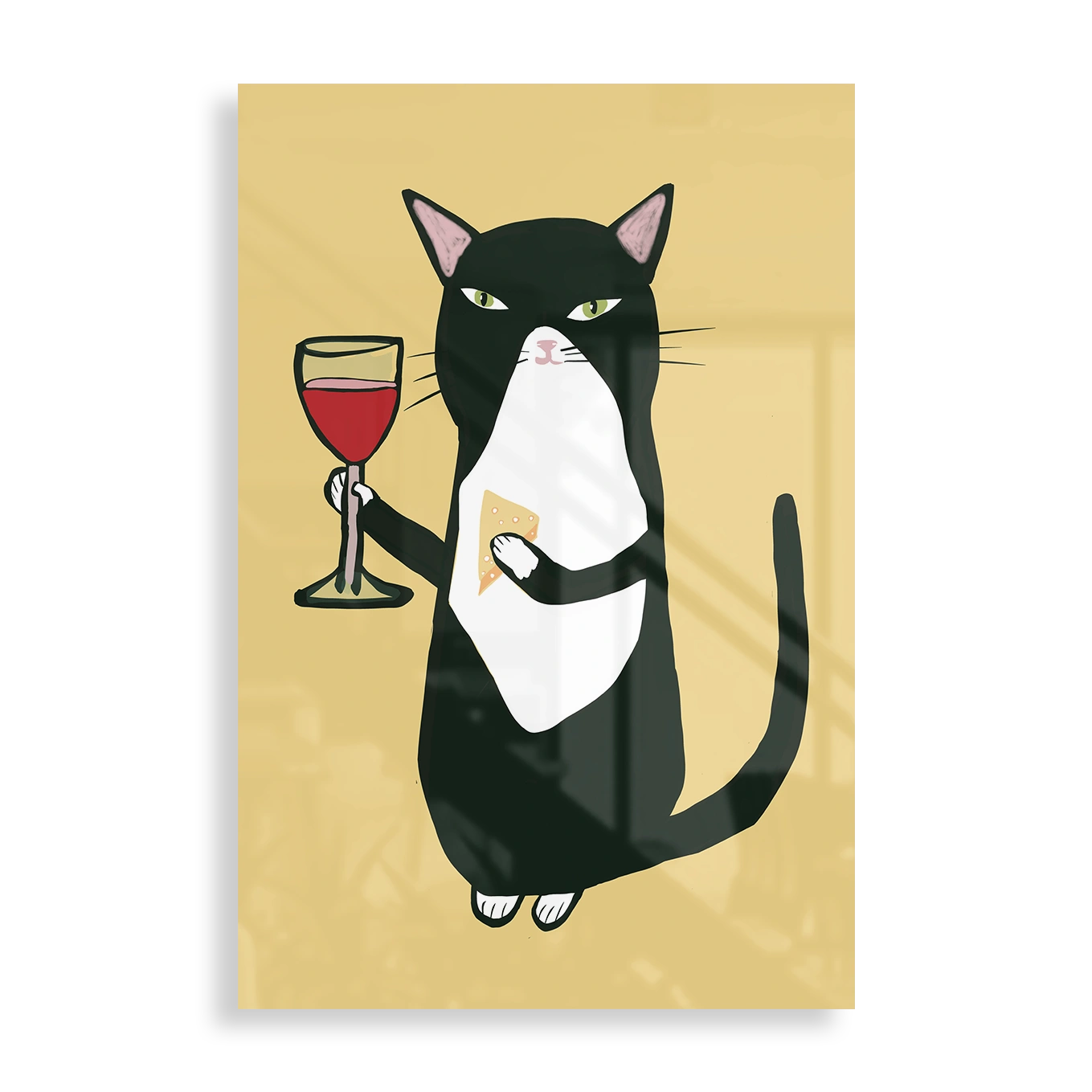 Cat with wine