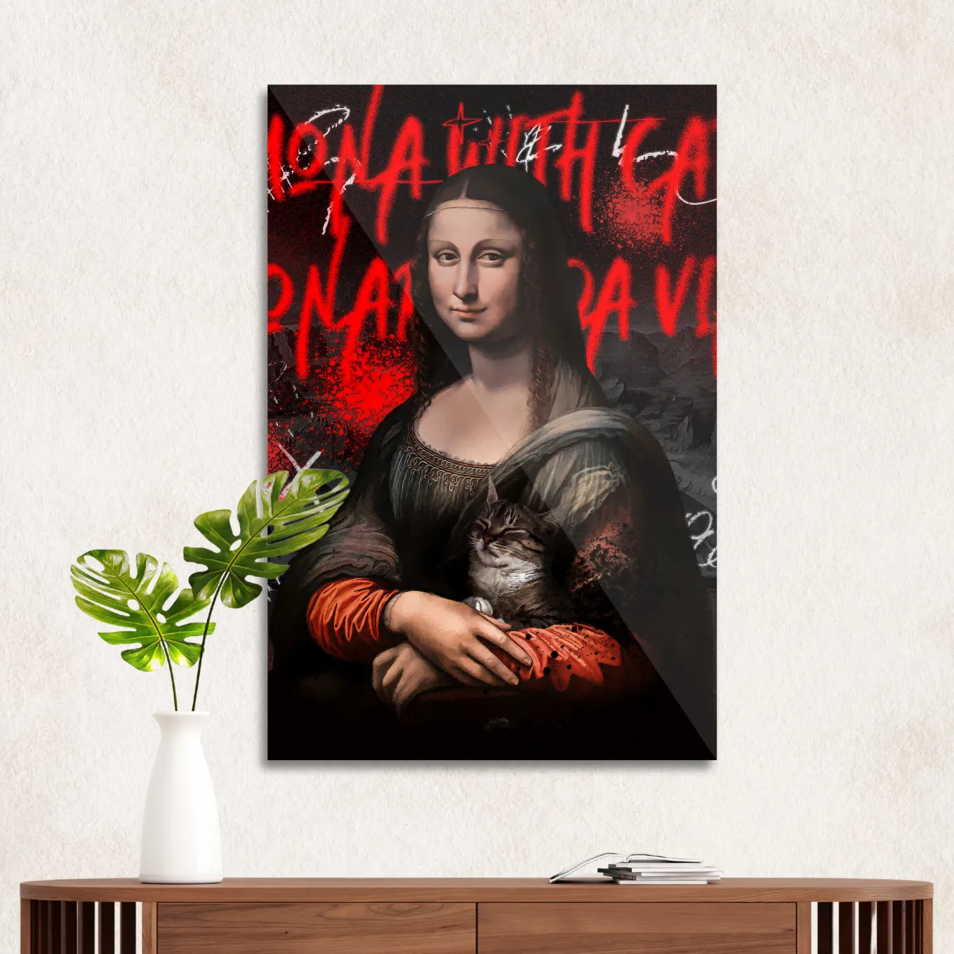 Mona Lisa med kat