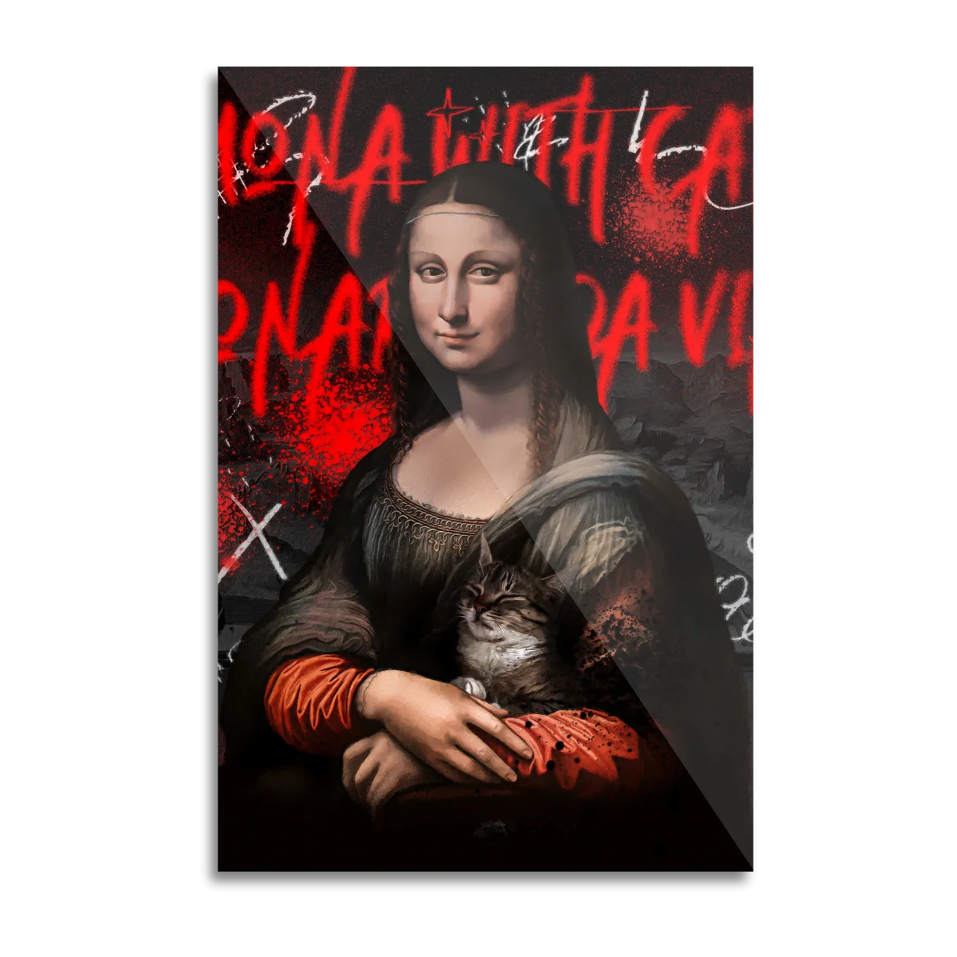 Mona Lisa med kat