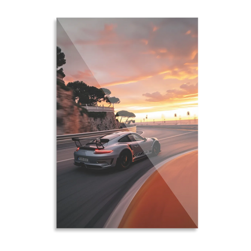 Porsche GT3 RS i solnedgang