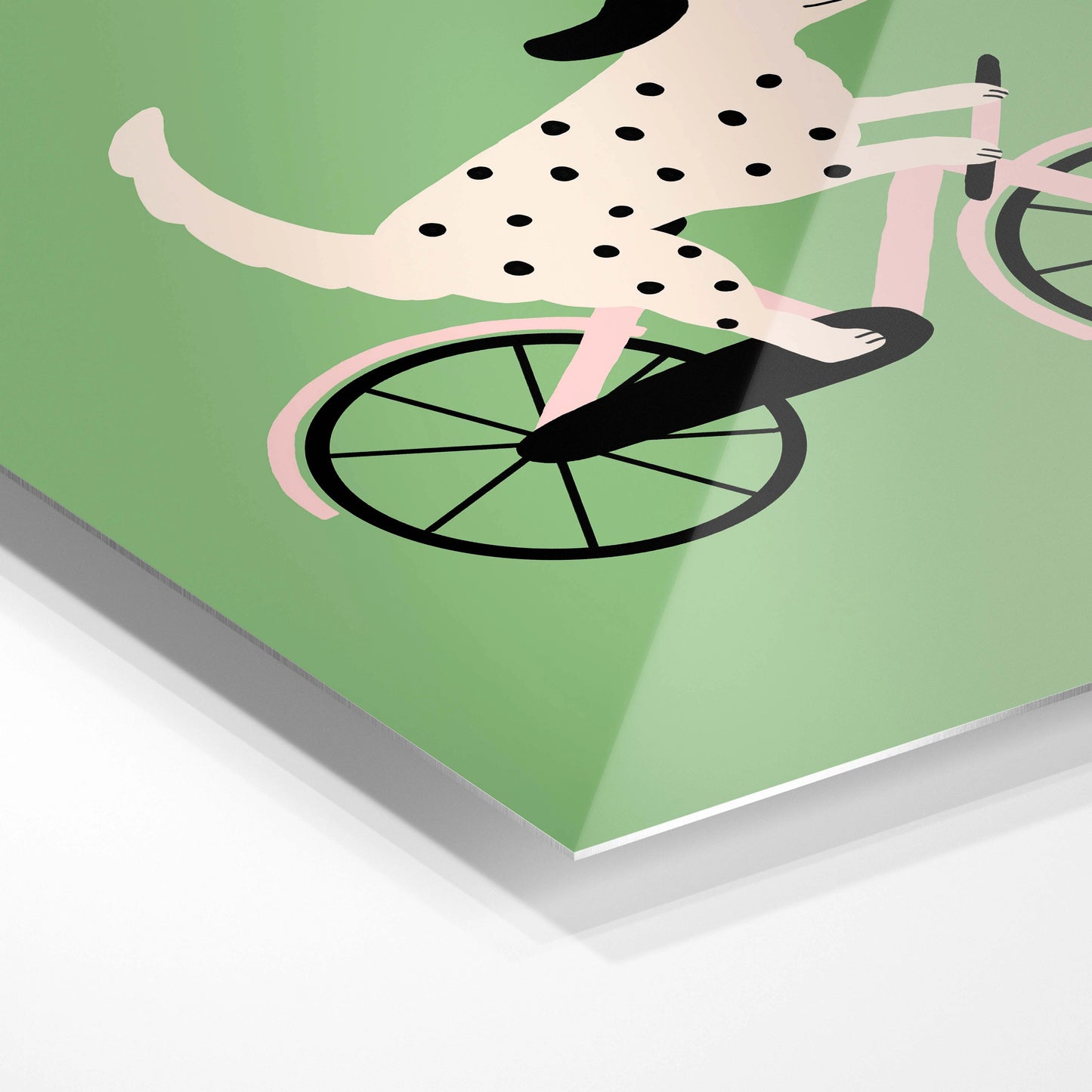 Dalmatiner på cykel