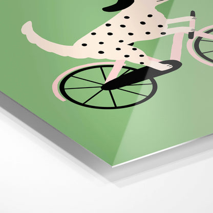 Dalmatiner på cykel