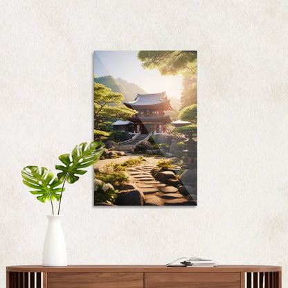 Japanese house with zen garden