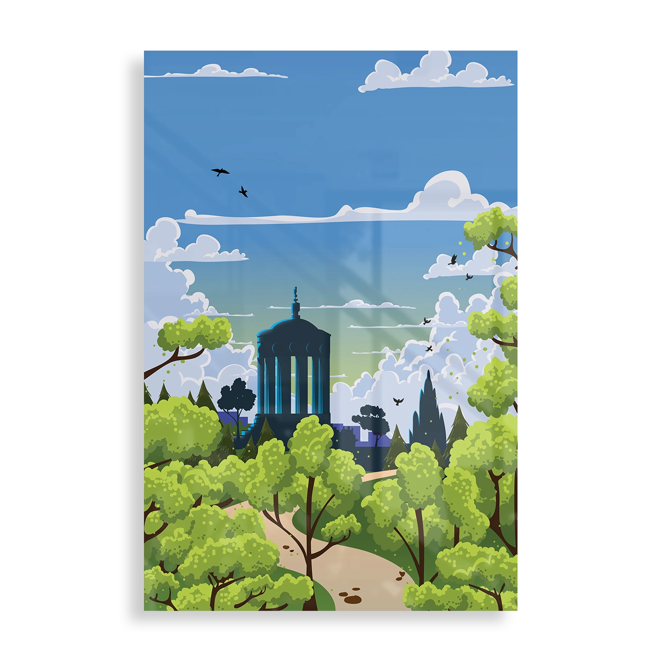 Serene temple view