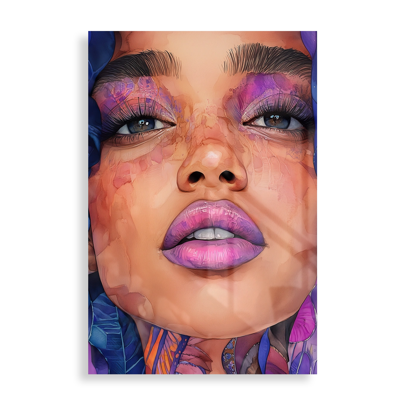 Colourful face