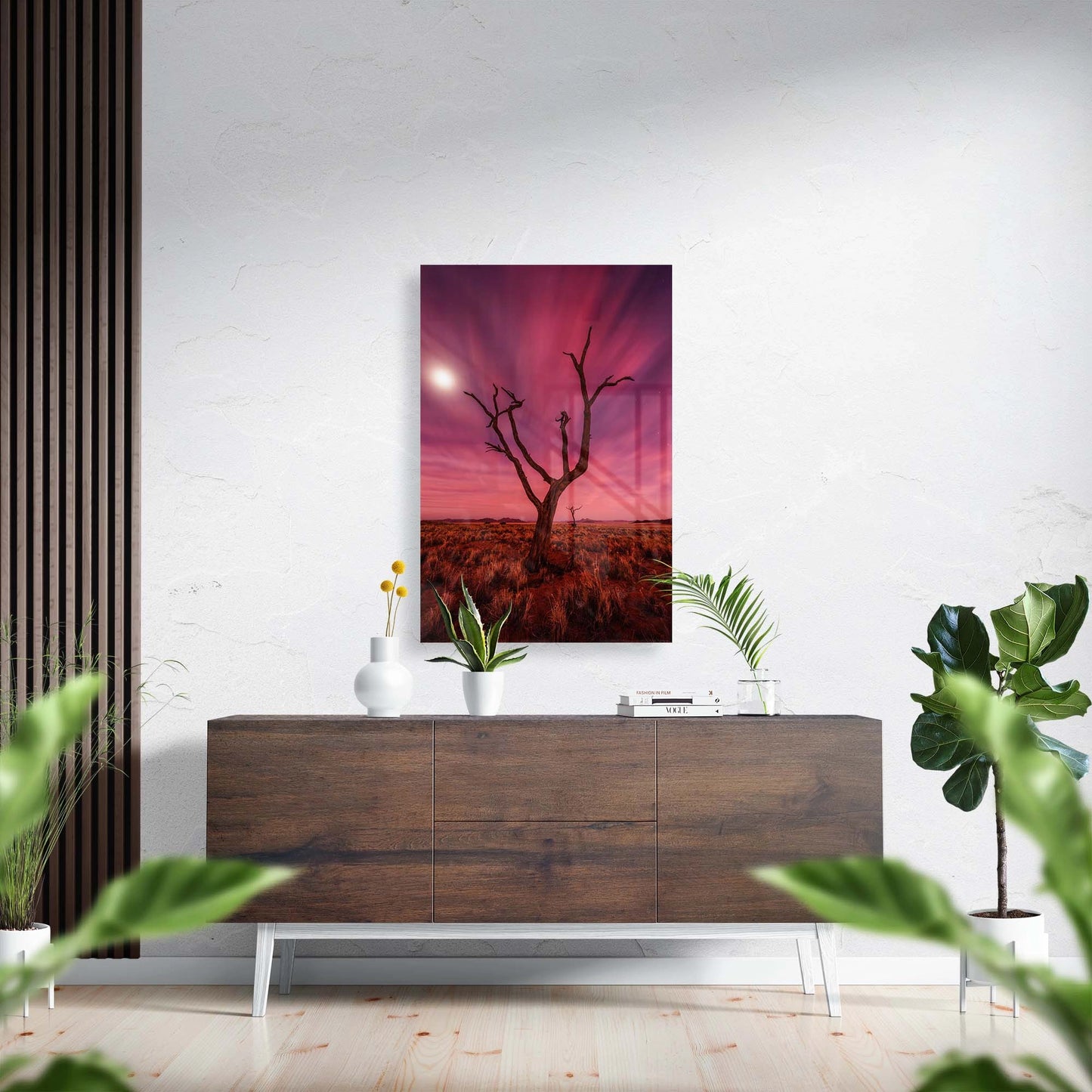 Farverigt ørkenlandskab