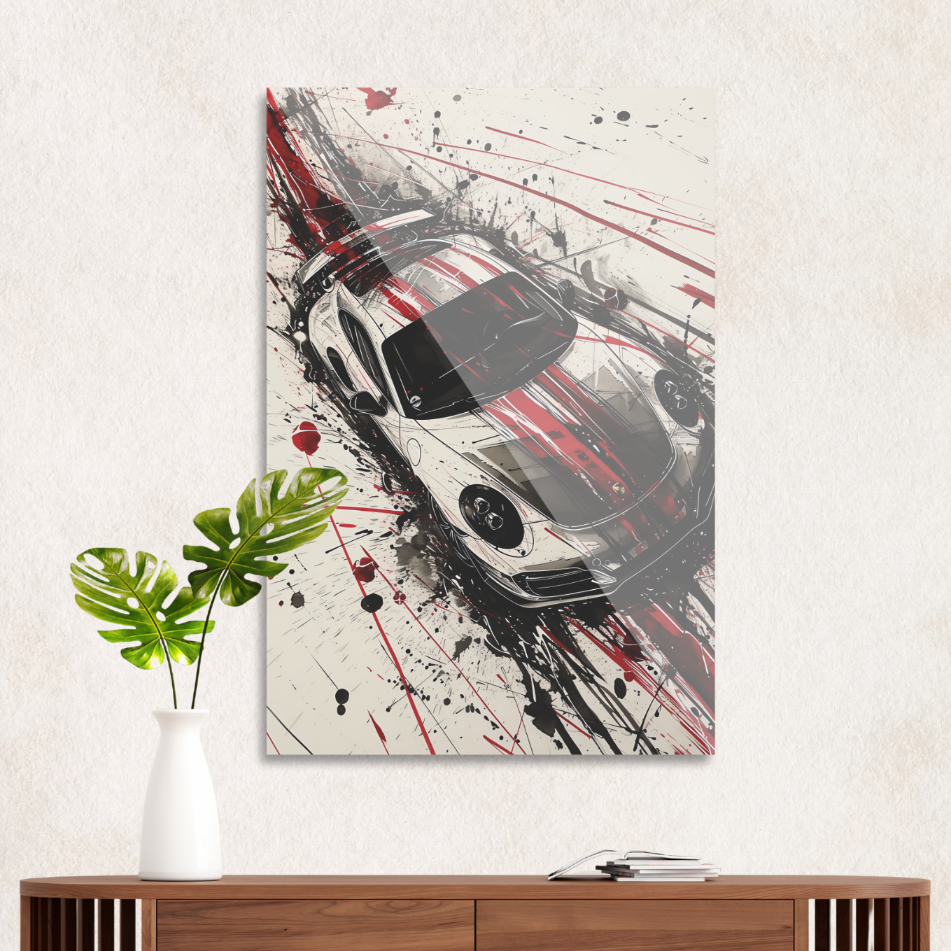 Porsche med røde striber 1