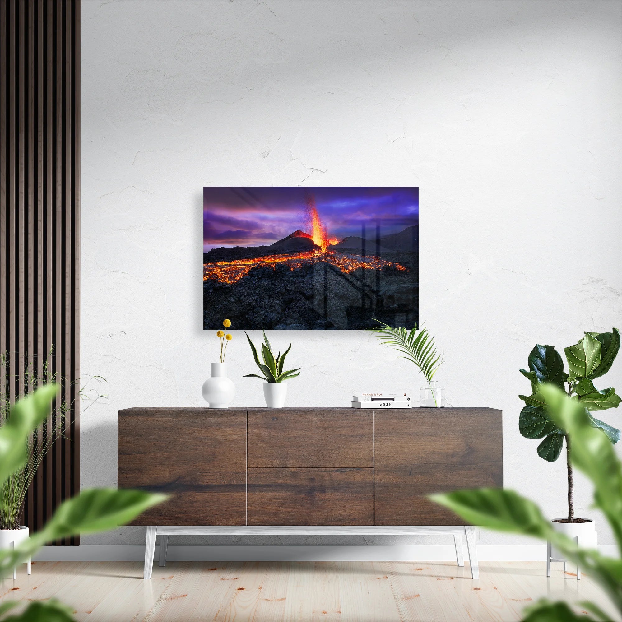 Firery volcano