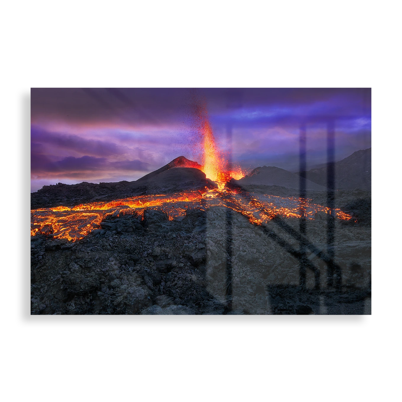 Firery volcano