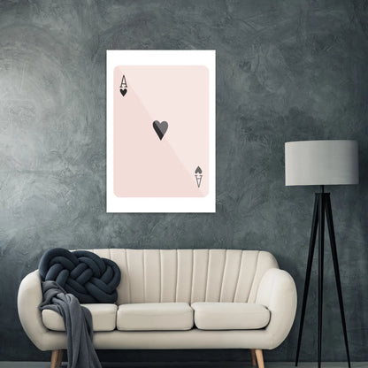 Ace of hearts Black