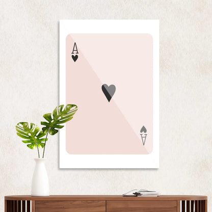 Ace of hearts Black