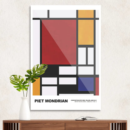 Piet Mondrian Composition with red, blue, and yellow 