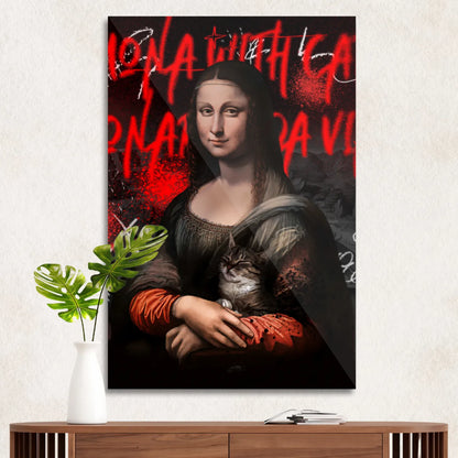 Mona Lisa med kat