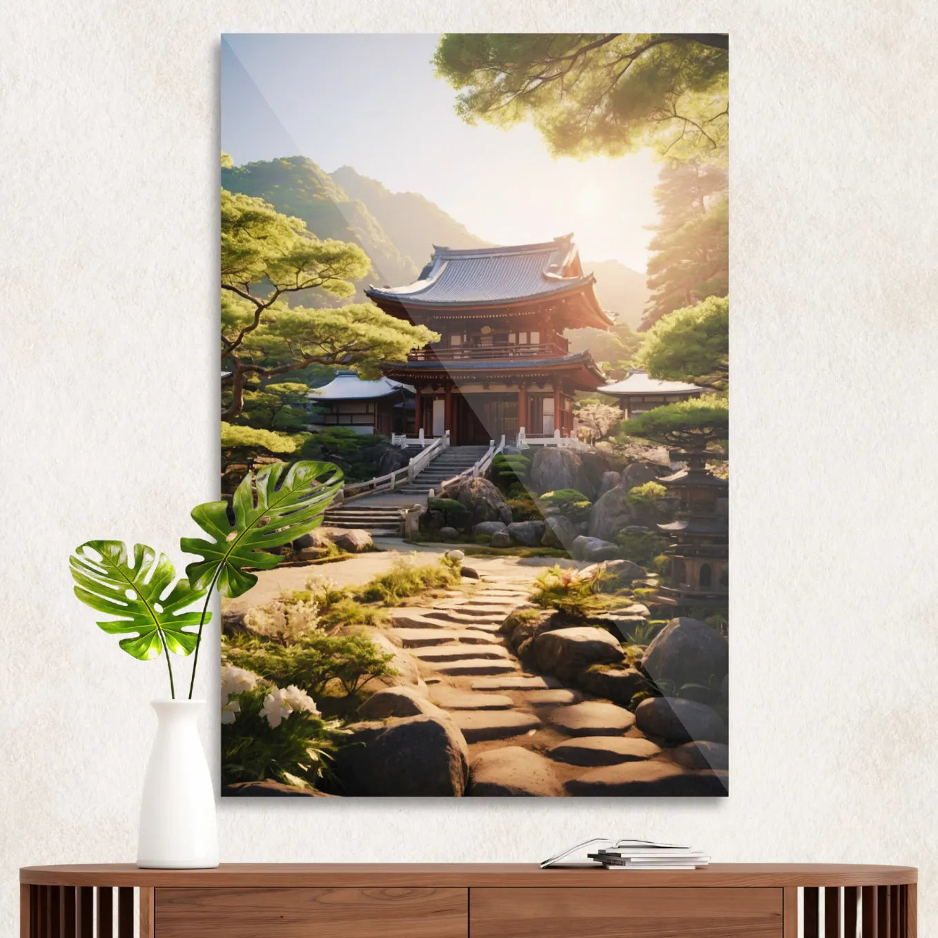 Japanese house with zen garden