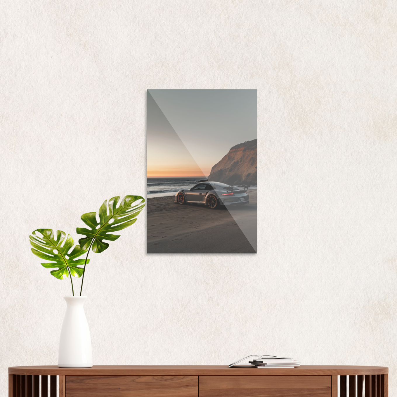 Porsche på stranden