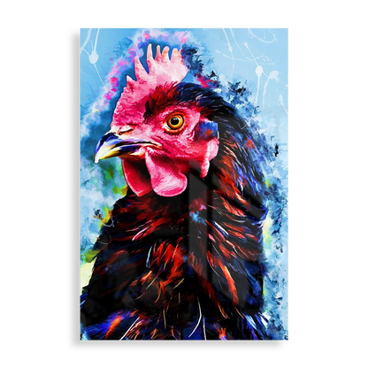Rooster in watercolour
