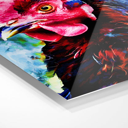 Rooster in watercolour