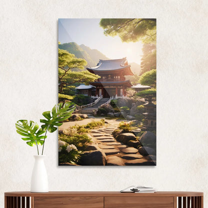 Japanese house with zen garden