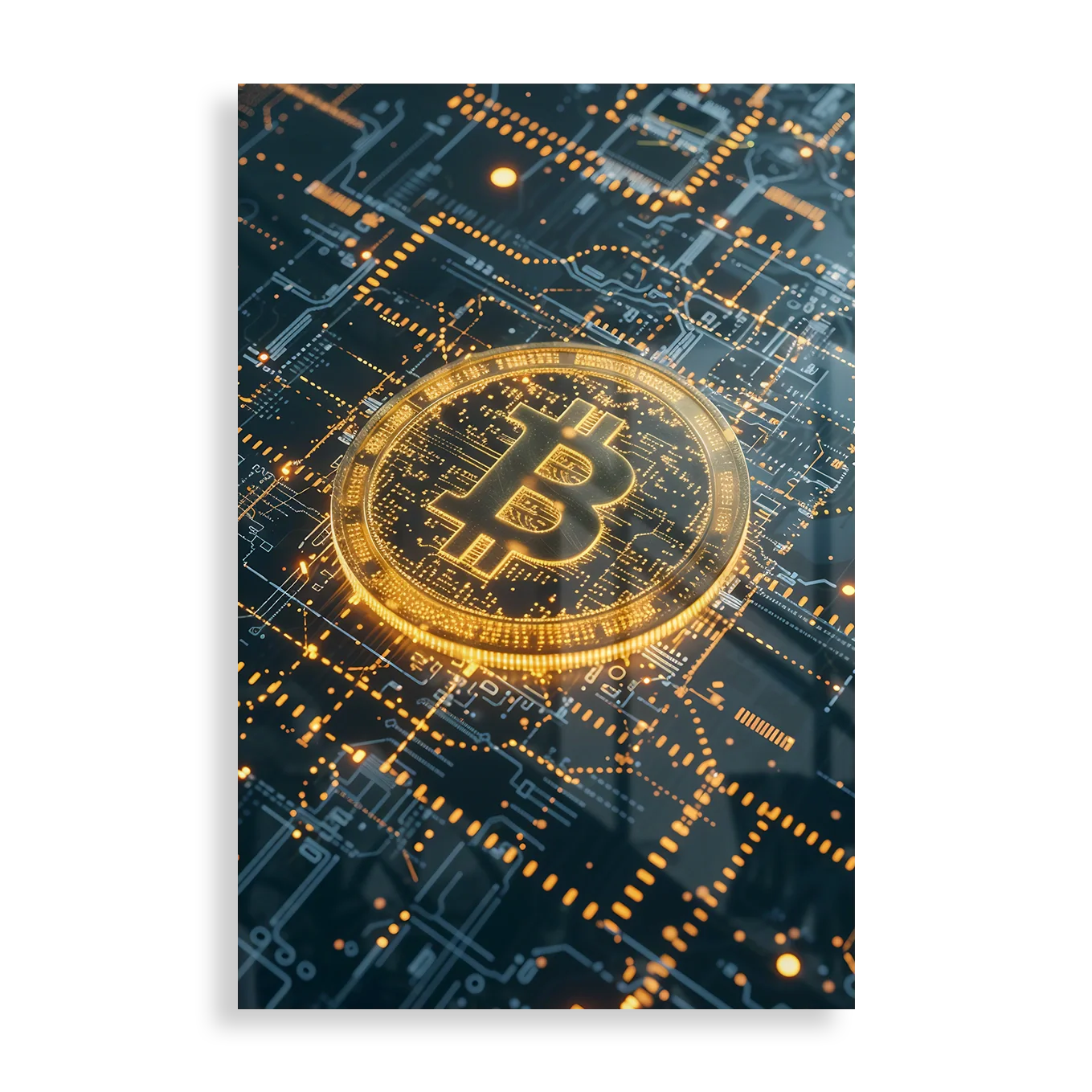 Bitcon plakat i metal