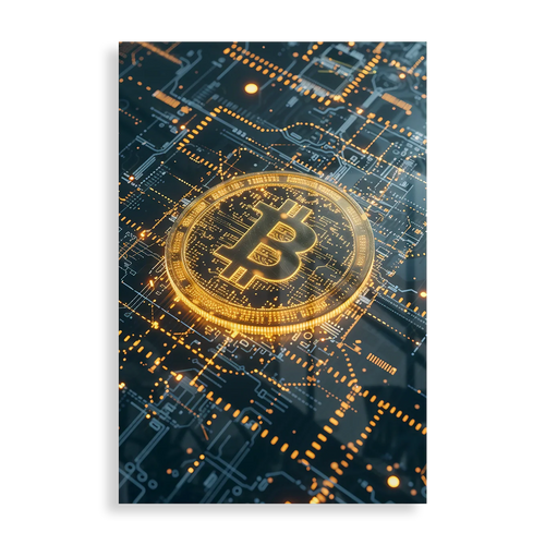 Bitcon plakat i metal